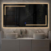 Espejo LED Rectangular | Botón táctil | Luz blanca cálida - Reyze Seria Minimal Model 2